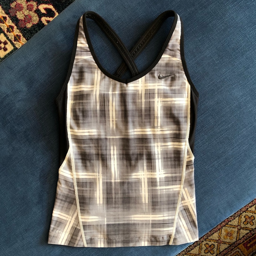 Nike Dri-Fit Workout Tank in Grey, Black, & White